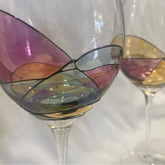 Set of four Antoni Barcelona handcrafted, mouth blown, hand painted glasses - Picture 7 of 13